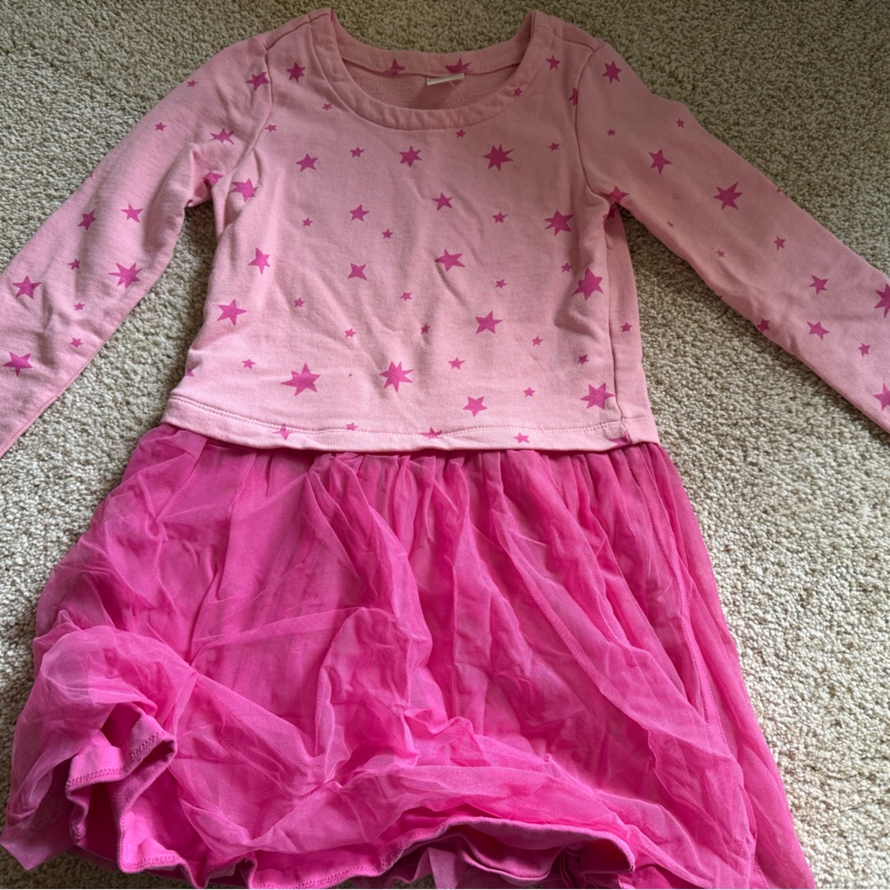 Hanna Andersson Pink Star Print Top with Hot Pink Stars
